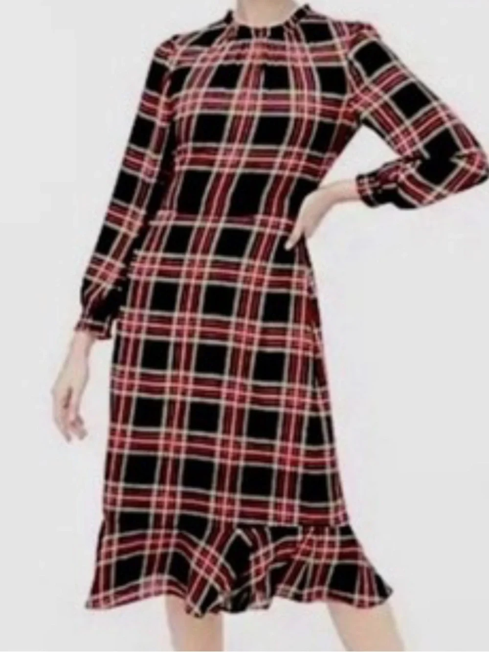 J. Crew Tartan Midi Dress